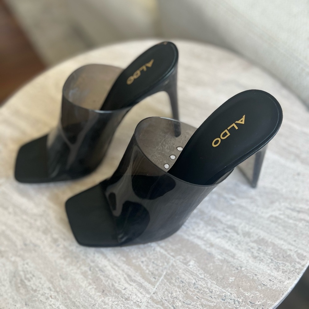 Black platform heels